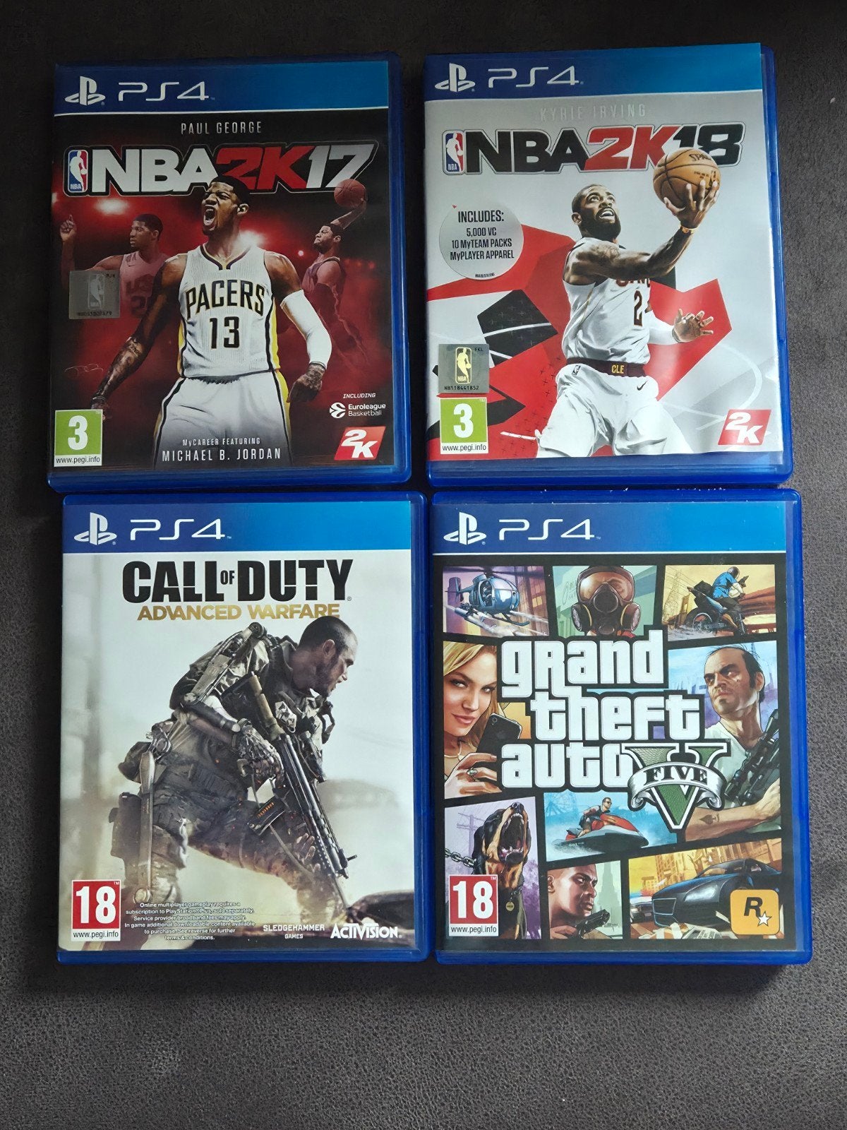 5 ps4 games samen of apart te koop, Enlèvement, Comme neuf