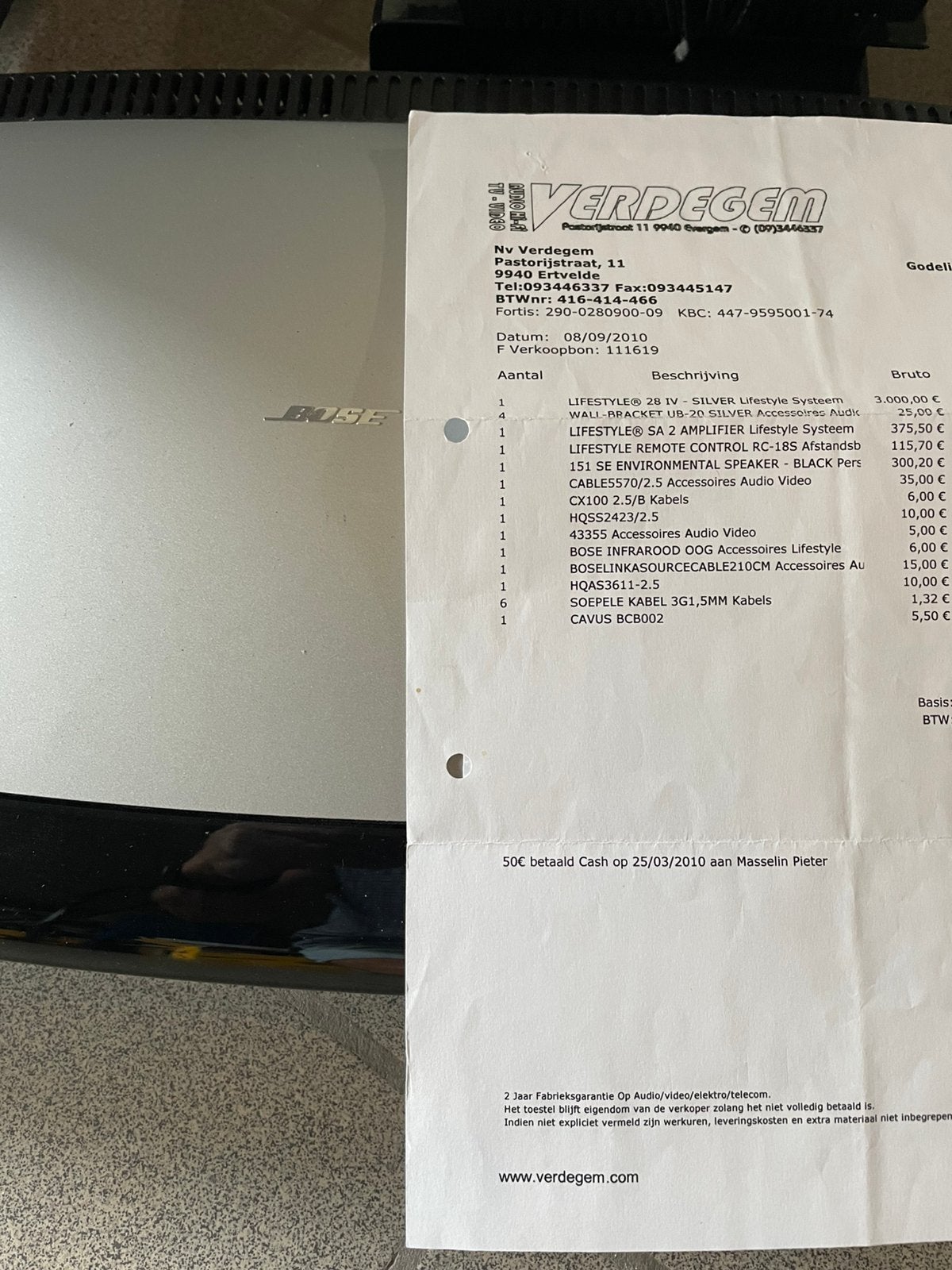 Bose installatie, Audio, Tv en Foto, Stereoketens, Ophalen, Gebruikt, Overige merken