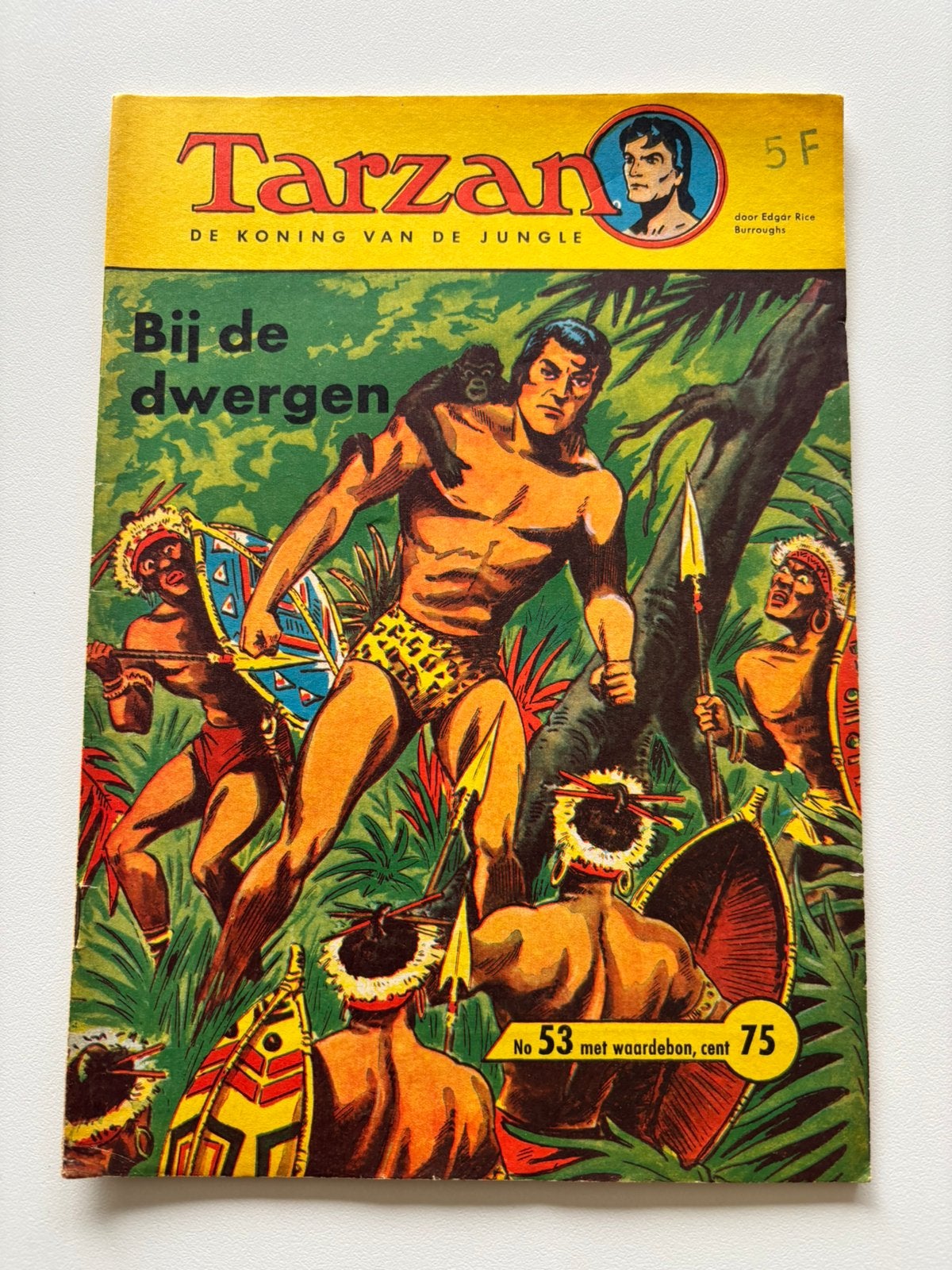 Tarzan strip nr 53 Bij de dwergen . In zwart wit!, Eén comic, Ophalen, Zo goed als nieuw