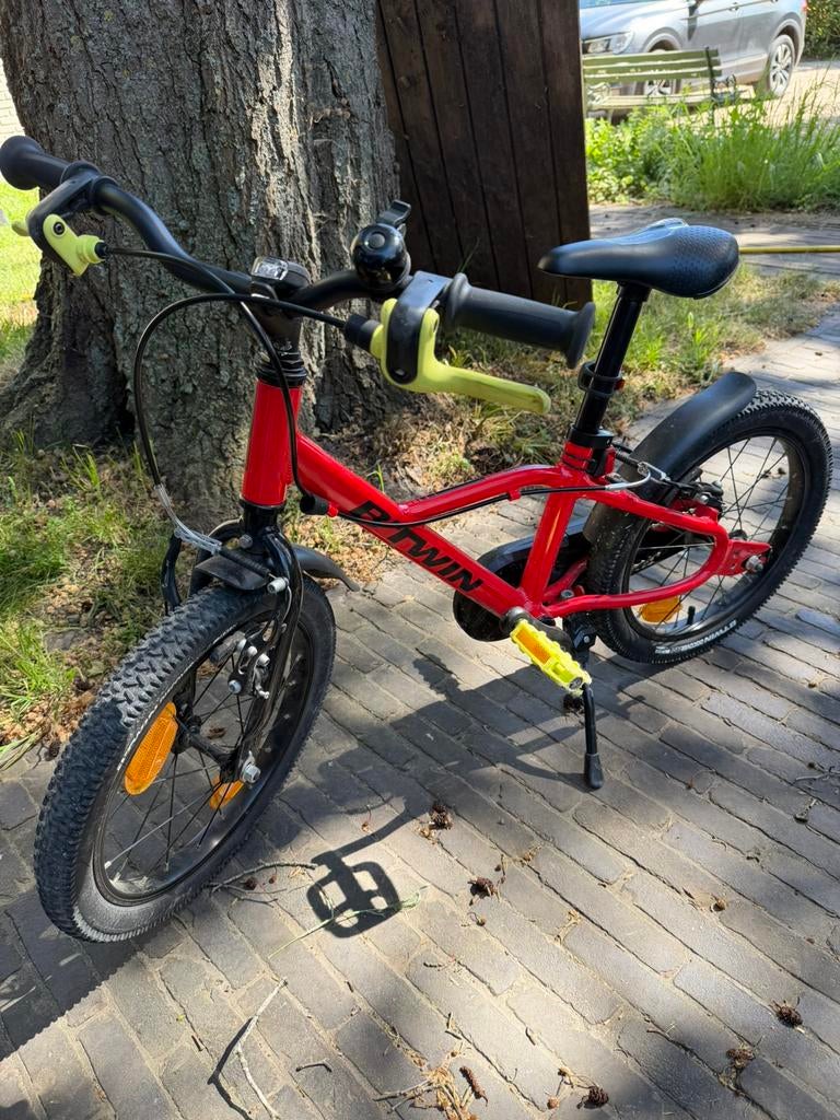 Kinderfiets 16 inch, Ophalen, Zijwieltjes, Schijfrem, 16 tot 20 inch