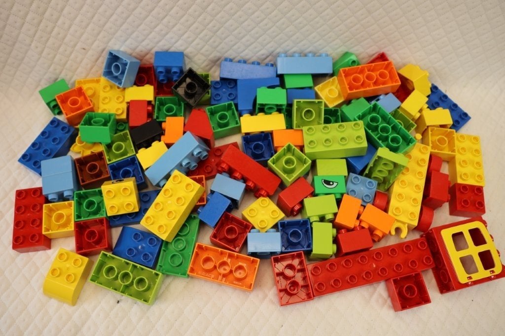 Duplo blokken 100 stuks, Kinderen en Baby's, Ophalen of Verzenden, Zo goed als nieuw, Losse stenen, Duplo