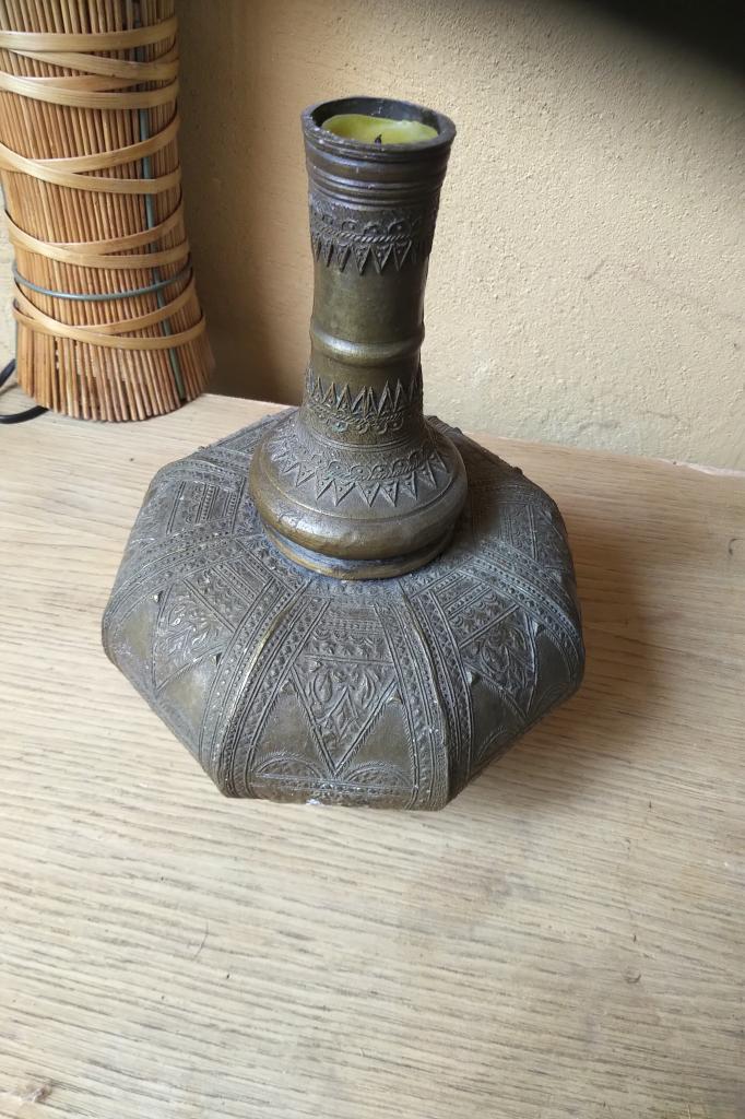 antieke koperen bronzen vaas, Antiek en Kunst, Ophalen of Verzenden, Koper of Brons
