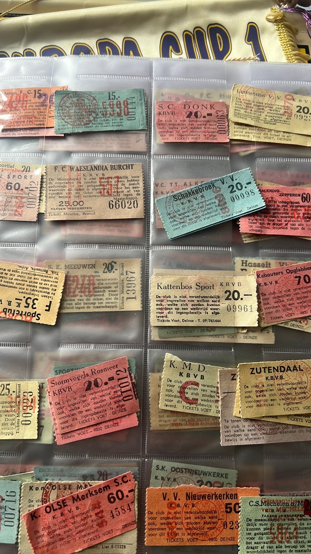 Oude provinciale voetbalkaartjes jaren 60/70/80, Ophalen of Verzenden, Gebruikt, Poster, Plaatje of Sticker