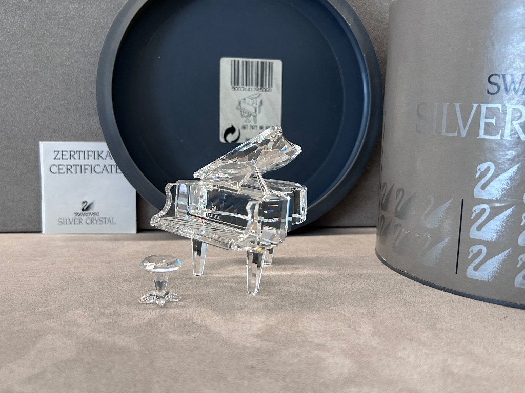 Swarovski Piano met kruk, vleugel met kruk, Collections, Swarovski, Enlèvement ou Envoi, Neuf, Figurine