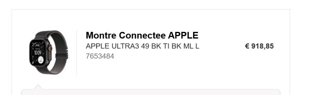 Montre Connectee APPLE  APPLE ULTRA3 49 BK TI BK ML L, Zwart, Apple Watch, IOS, Nieuw