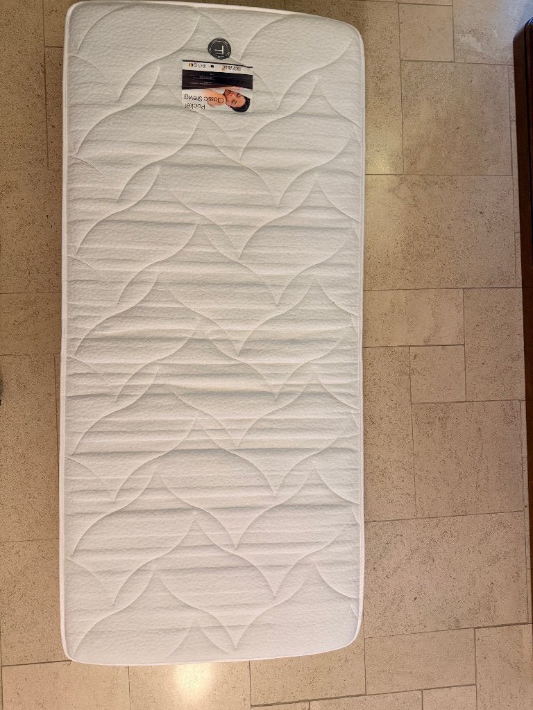 pocketverenmatras, Ophalen, 90 cm, Eenpersoons, Zo goed als nieuw