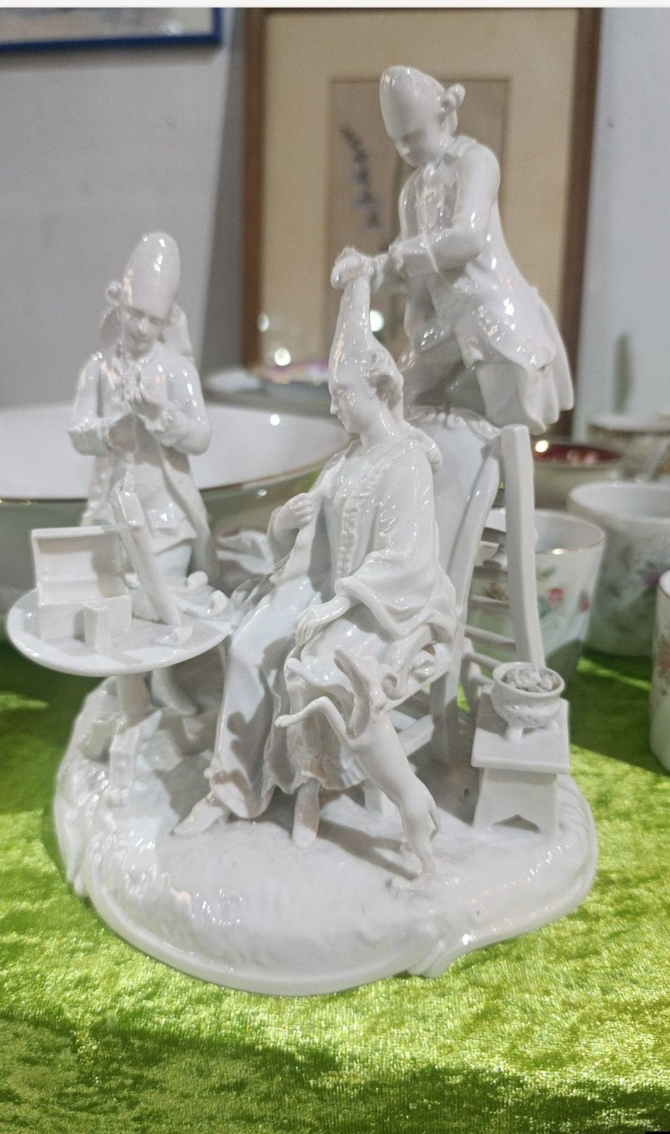 Sculpture statuette figurine porcelaine biscuits, Jardin & Terrasse, Statues de jardin, Enlèvement ou Envoi