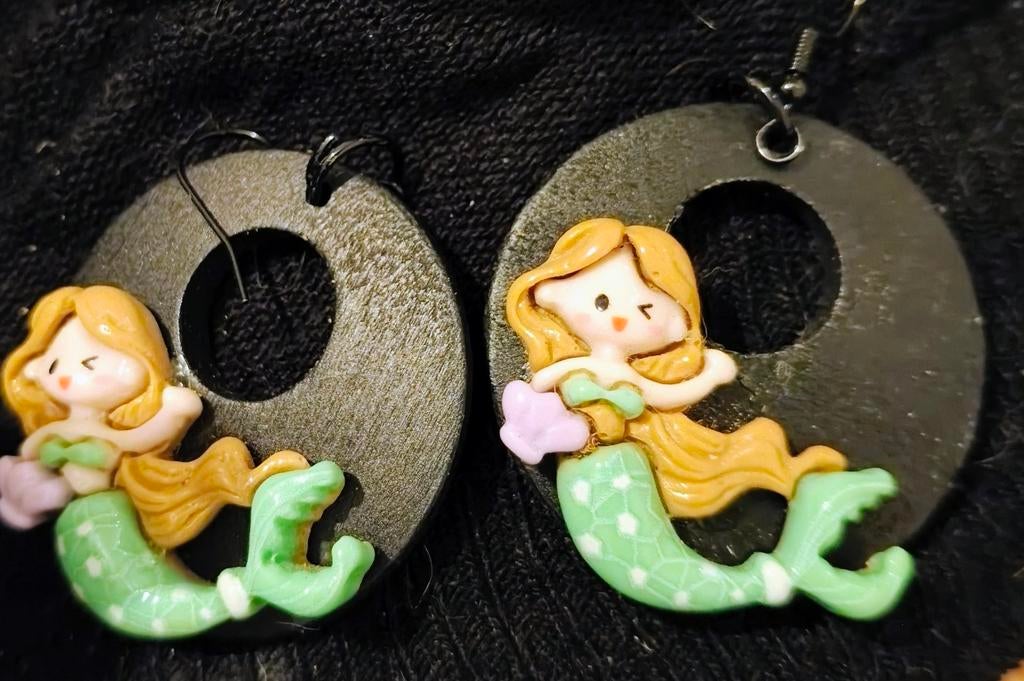 Bagues avec boucles d'oreilles sirène, Enlèvement ou Envoi, Neuf, Pendantes