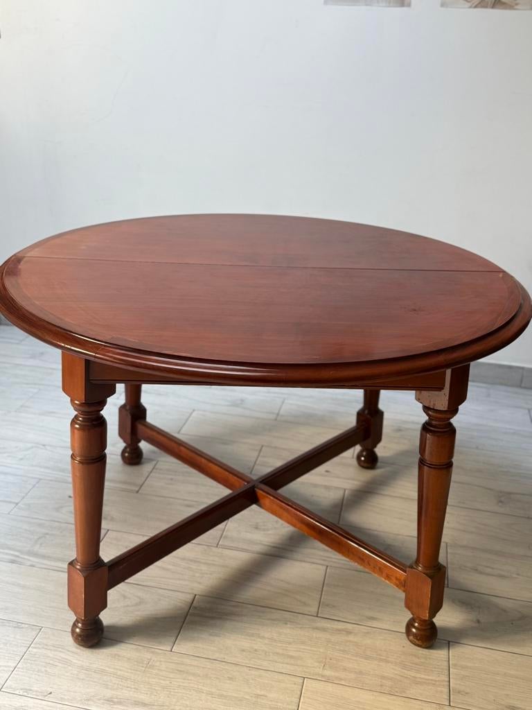 Ronde klassieke houten tafel, Ophalen, Klassieke/traditionele stijl, Gebruikt, 50 tot 75 cm