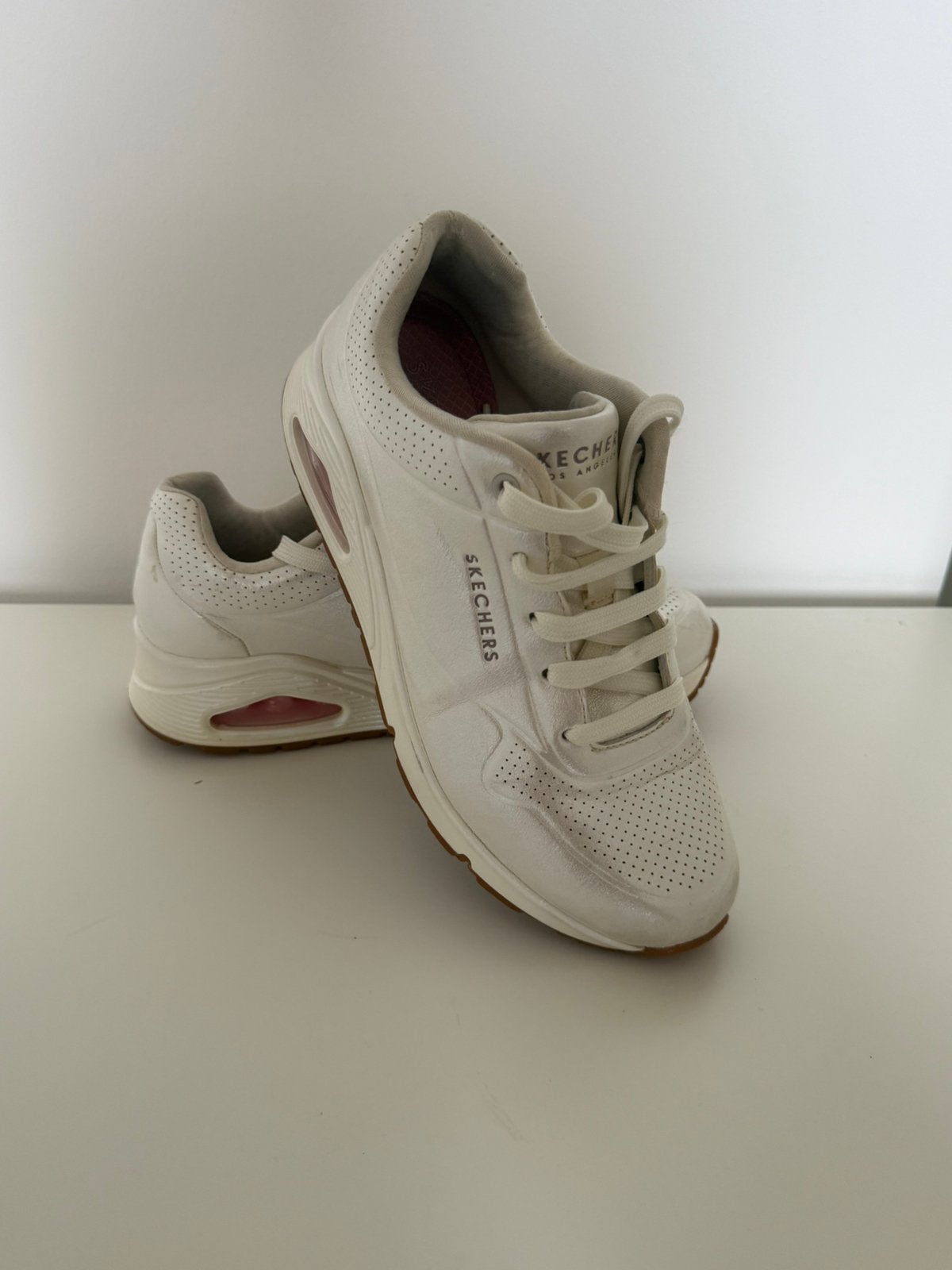 Witte sneakers voor dames van Skechers maat 38, Ophalen, Zo goed als nieuw, Roze
