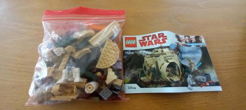 Lego Star Wars 75208 : Yoda's Hut, Ophalen of Verzenden, Zo goed als nieuw, Complete set, Lego