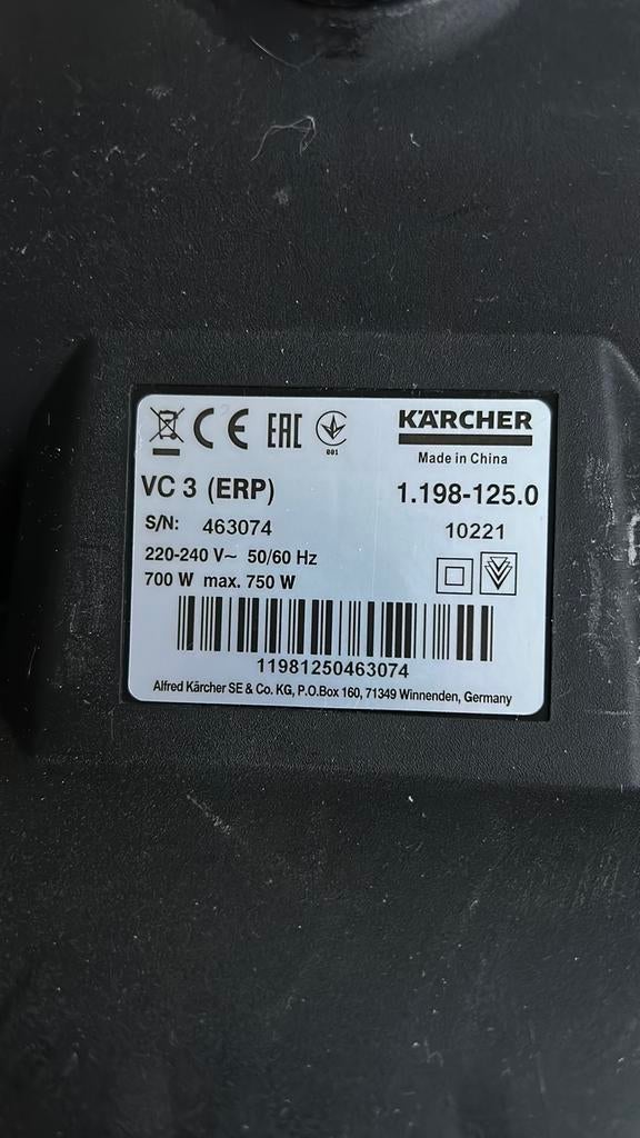 Aspirateur karcher, Ophalen, Gebruikt, Stofzuiger, Minder dan 1200 watt
