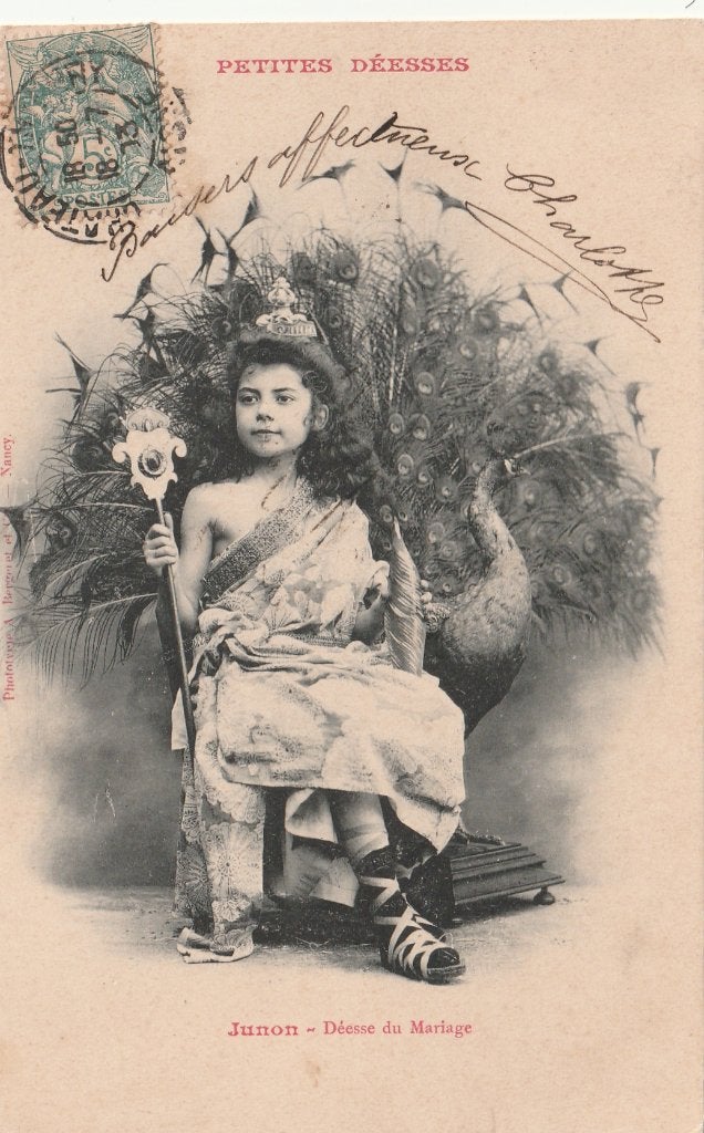 FANTASIE - Junon = Gekleed voor Trouw + 120 Jaar Oud !!, Ophalen of Verzenden, Voor 1920, Gelopen, Klederdracht