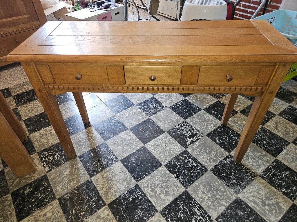 Hoge bijzettafel rustiek, Huis en Inrichting, Tafels | Bijzettafels, Ophalen, Gebruikt, Rustiek met lades, 75 cm of meer