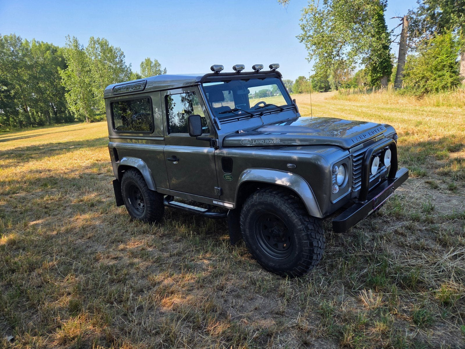 Land rover defender 90   bouwjaar 2008, Zwart, Defender, Vierwielaandrijving, Particulier