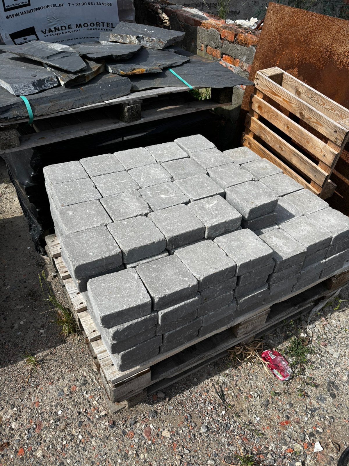 Coeck samba getrommeld 15x15x6cm grijs  (4,18m2), Ophalen, Nieuw, Klinkers