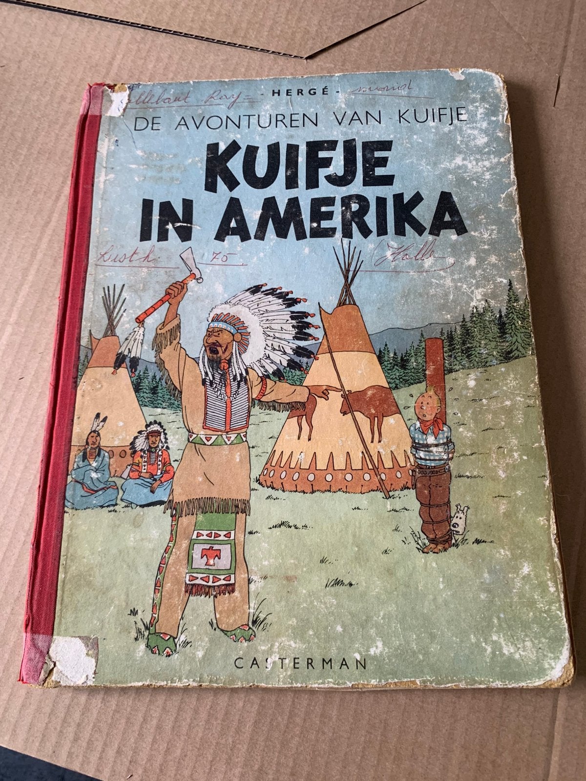 1e druk 1947 - Kuifje in Amerika, Boeken, Ophalen of Verzenden, Zo goed als nieuw