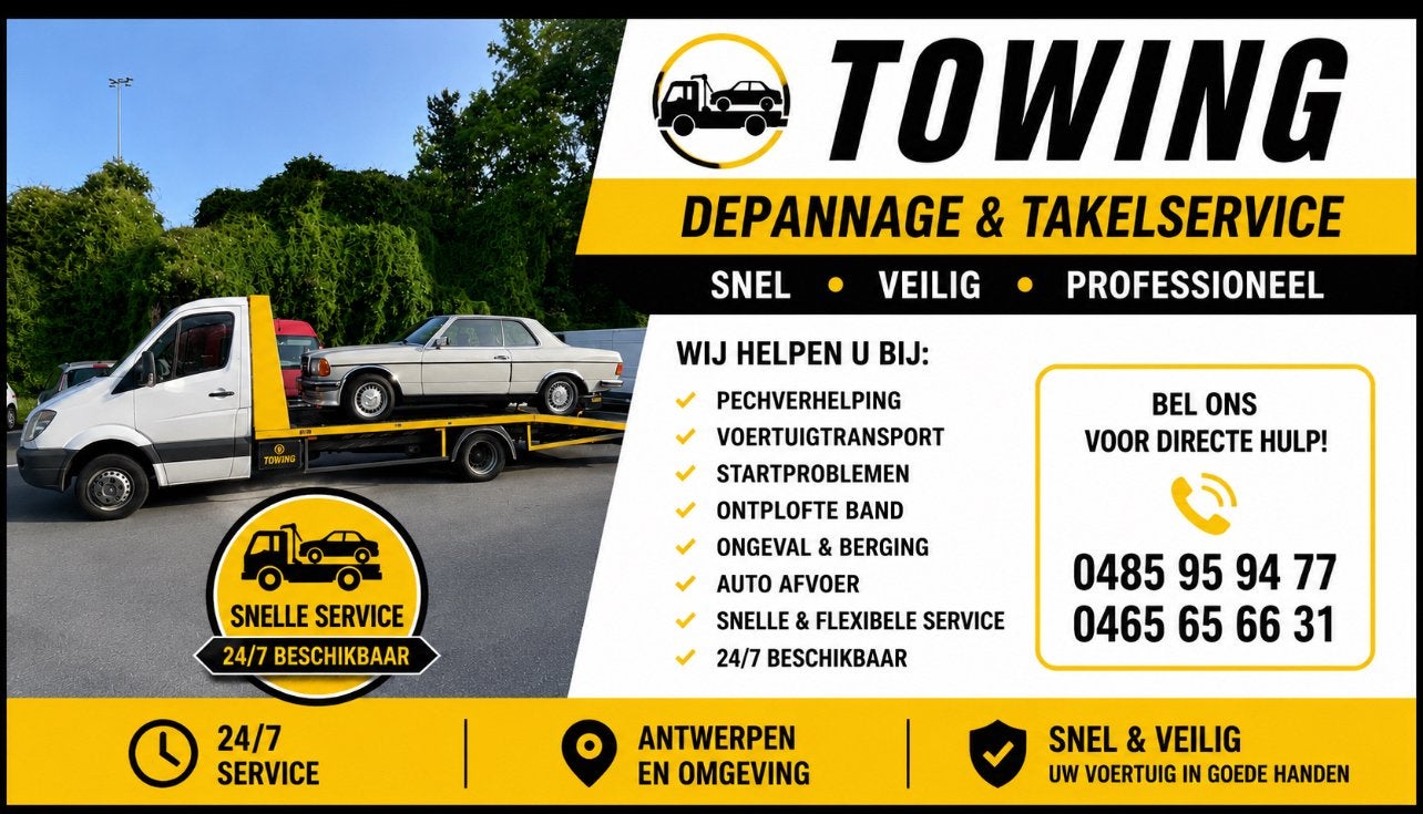 Depannage en takelwagen bel 0465656631, Immo