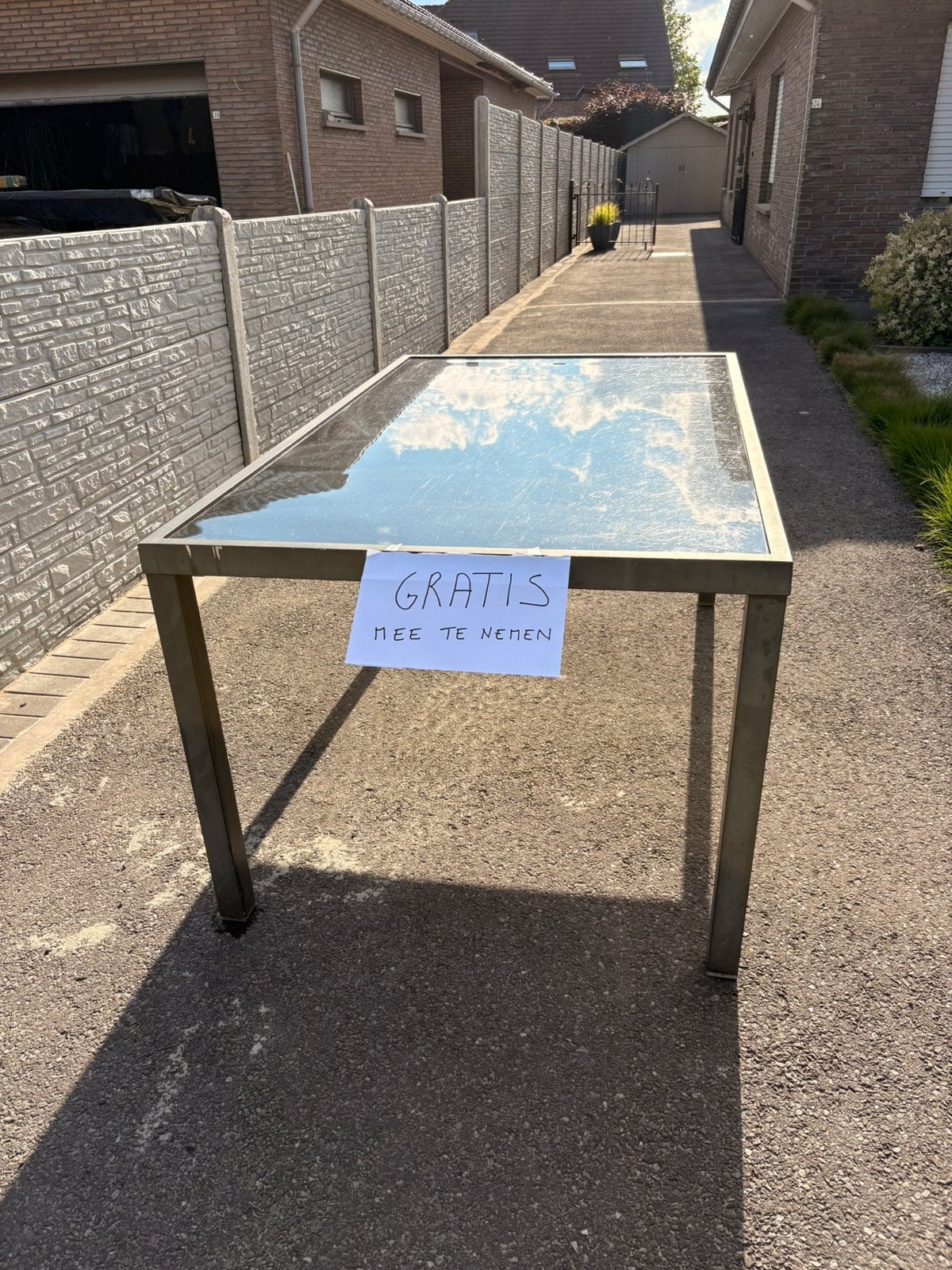 Gratis tuintafel, Enlèvement, Utilisé, Rectangulaire