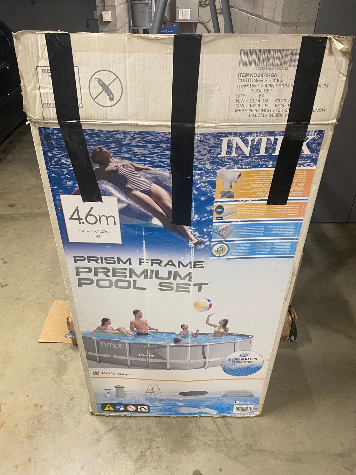 Intex prism frame 4,6m x 1,07m, Enlèvement, Utilisé