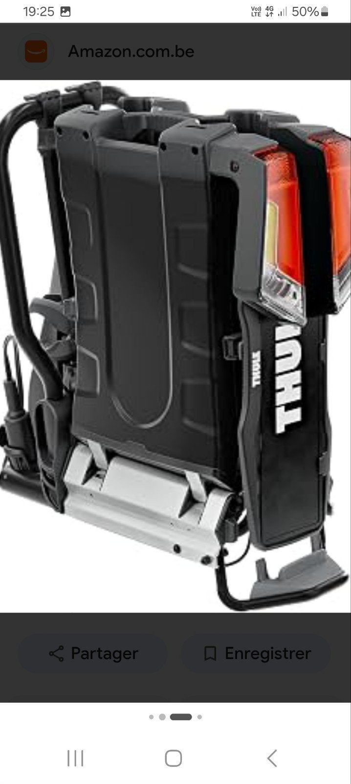 Porte-vélo Thule Xt2 black alu.60kg Att.remorque, Neuf, Support d'attelage, Enlèvement, 2 vélos