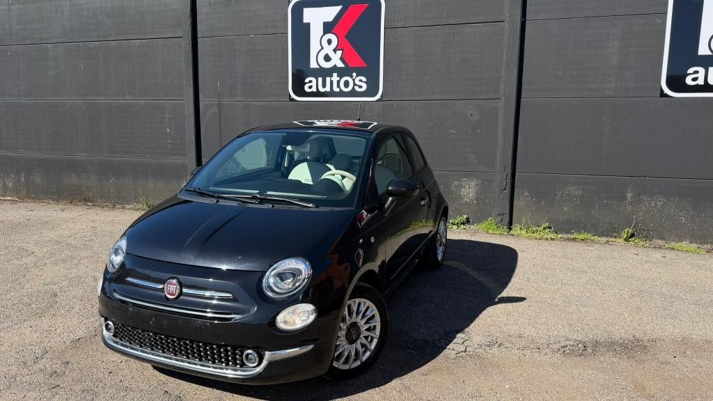Fiat 500 2021 70 000km–Fiat onderhouden Apple Carplay Airco, Auto's, Fiat, 4 zetels, Stof, Euro 6, Zwart