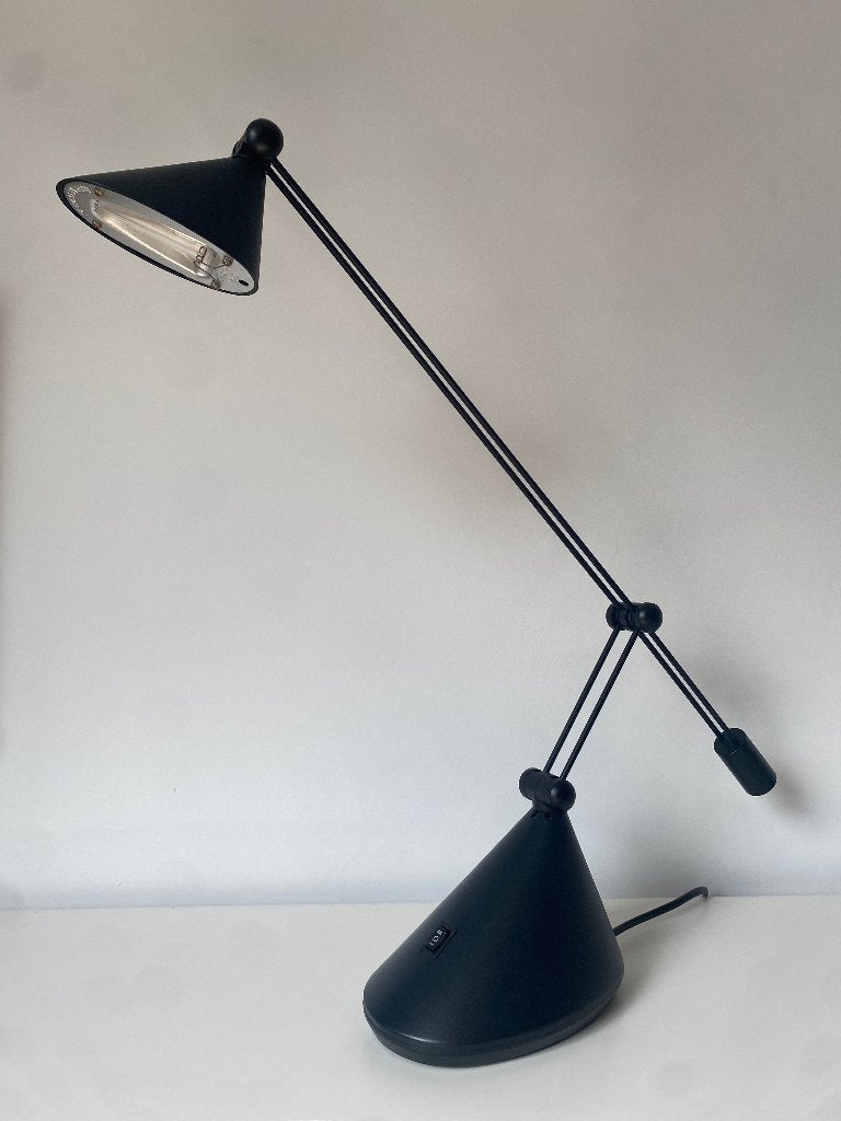 Vintage bureaulamp met extra light design, Gebruikt, Overige merken, 60 cm, Ophalen of Verzenden