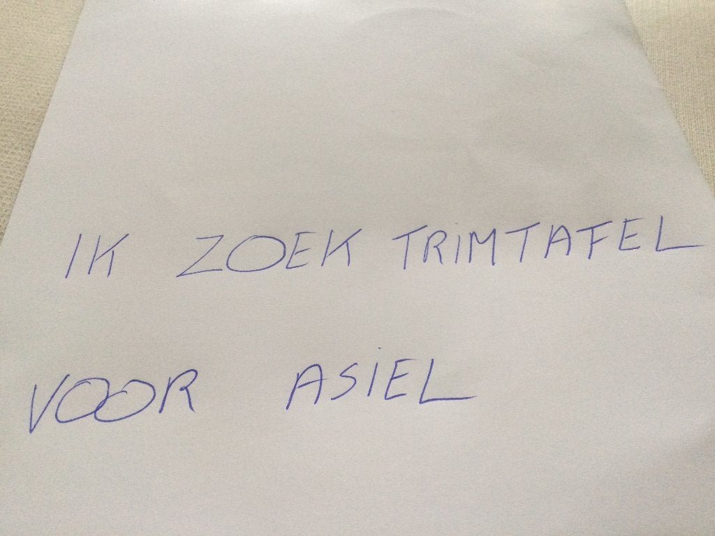 Trimtafel, Ophalen, Trimtafel