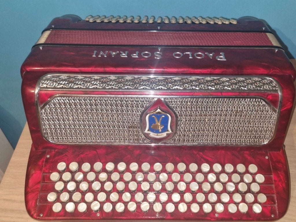 Accordeon à boutons, Musique & Instruments, Enlèvement, Comme neuf, Accordéon à boutons, Avec bretelles
