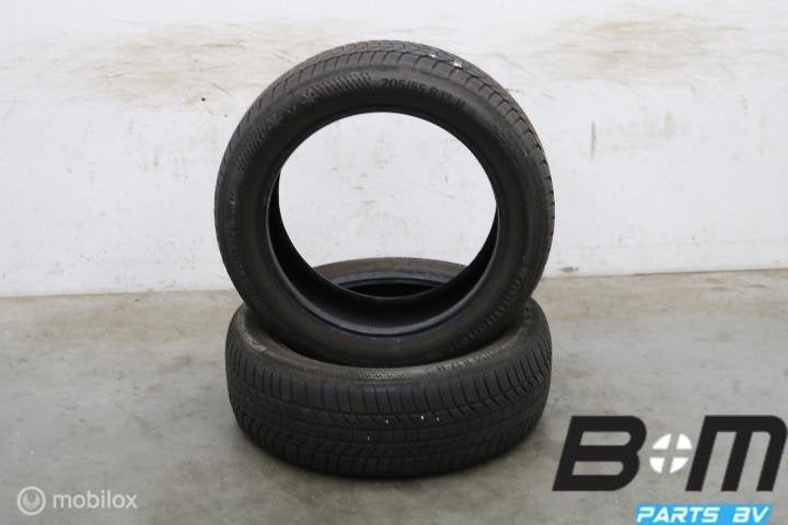 2 x 2055517 91H Conti WinterContact TS870P 4.5mm 205 55 17, Gebruikt, 17 inch, Band(en), 205 mm