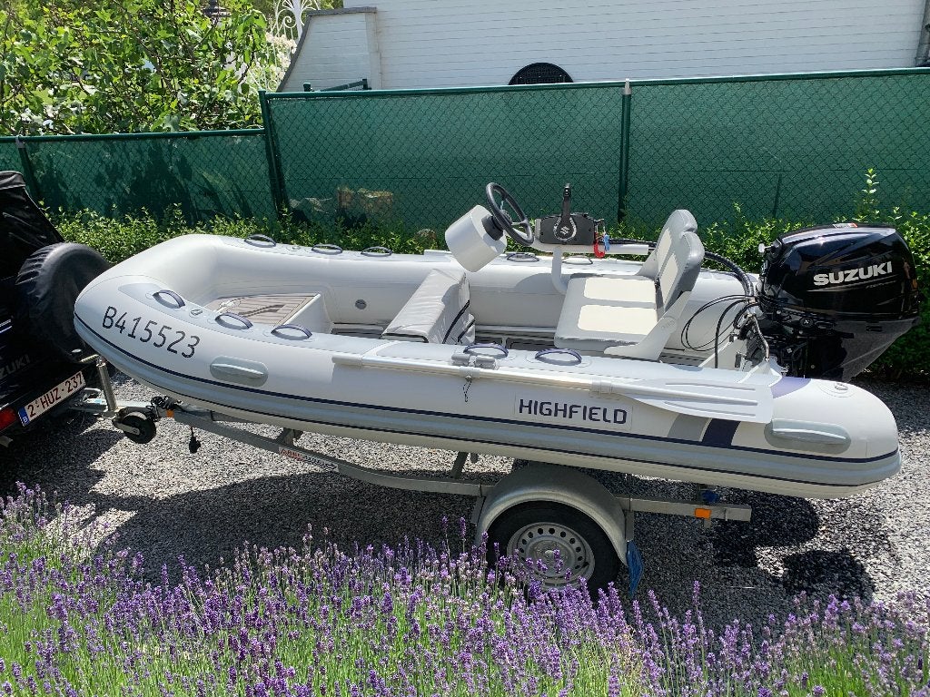 Boot merk Highfield Classic 360 RIB met trailer, Buitenboordmotor, Rib, Zo goed als nieuw, 30 pk