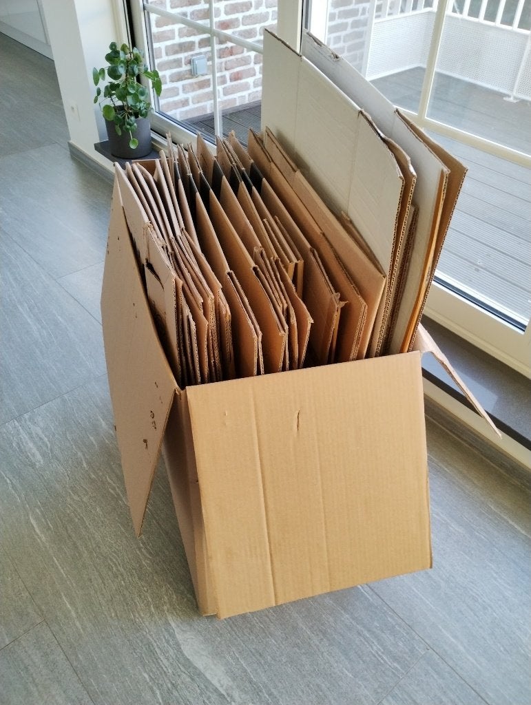 23 verhuisdozen, Bricolage & Construction, Enlèvement, Utilisé, Boîte, Repliable