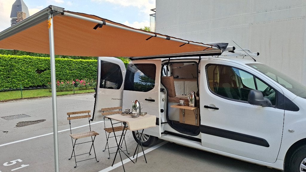 Peugeot Partner Camperbus 1.6 di 3 zit/ Airco 1ste eigen, Overige merken, Chemisch toilet, Buscamper of Camperbus, Vloeistofverwarming