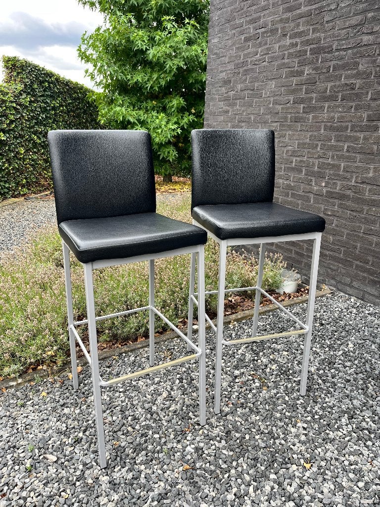 Barkrukken, 2 stuks (80 cm), Huis en Inrichting, Barkrukken, 2 krukken, Ophalen, Zo goed als nieuw, 60 tot 90 cm