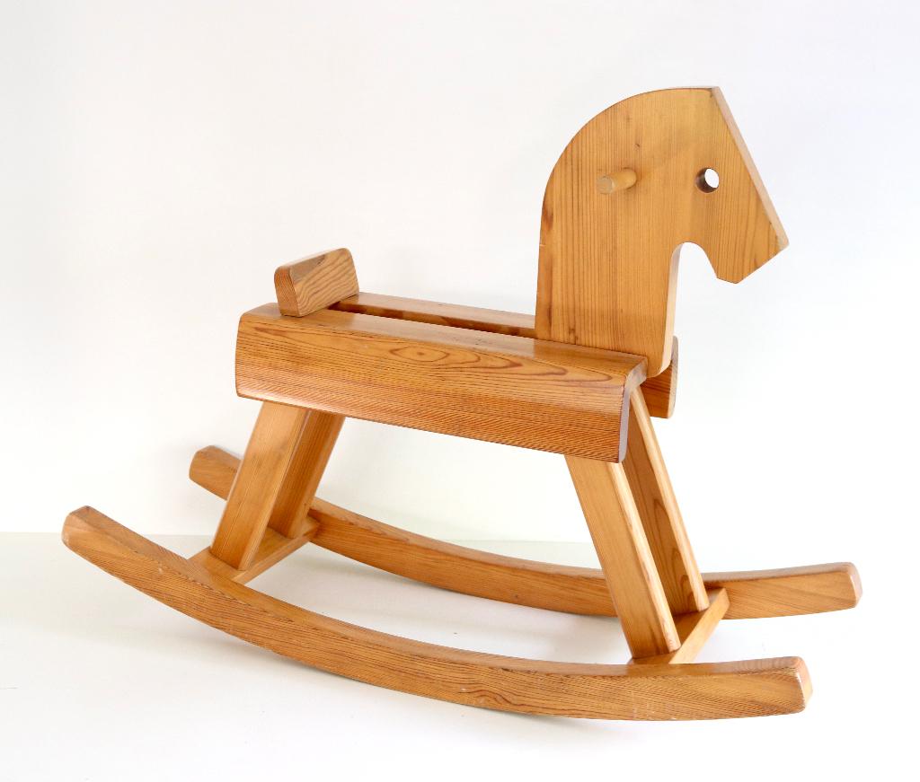 Large Vintage Houten Schommelpaard Jaren 70, Ophalen, Gebruikt