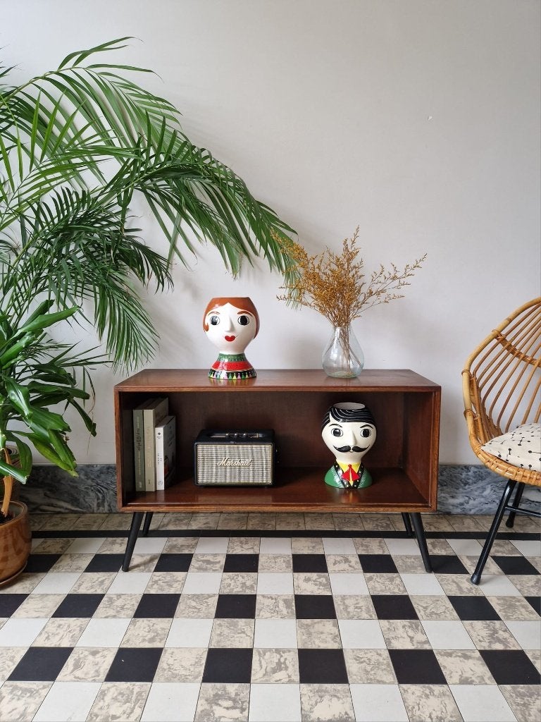 Vintage midcentury kastje | open kast | boekenkastje, Ophalen, Gebruikt
