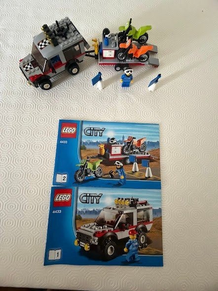 LEGO Dirt Bike Transporter 4433, Kinderen en Baby's, Overige thema's, Lego, Zo goed als nieuw, Complete set