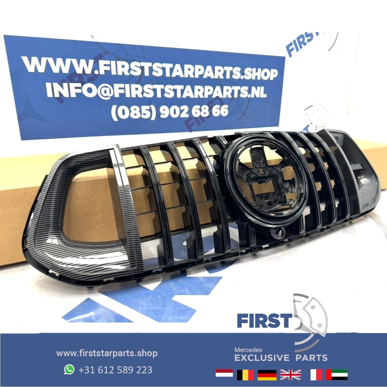 V167 C167 GLE KLASSE BRABUS GT GRIL CARBON W167 2021-2025 PA, Gebruikt, -, Ophalen of Verzenden, -