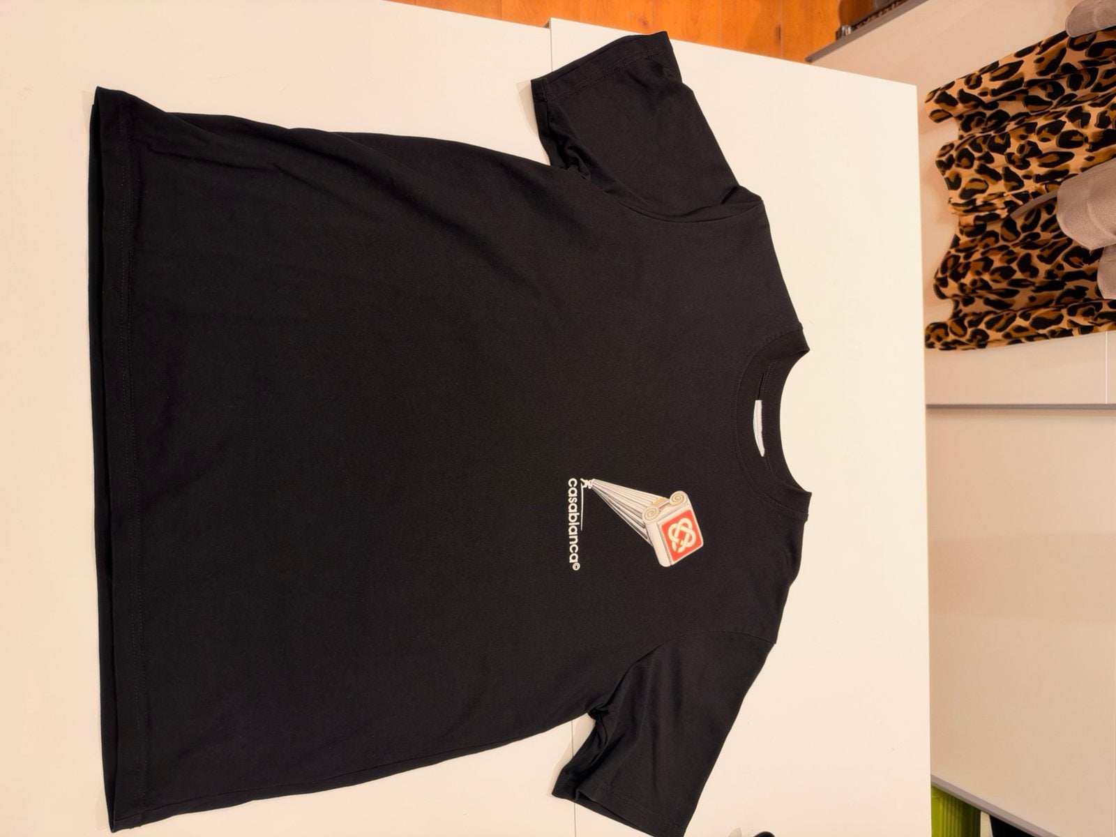 T-shirt Casablanca - Noir - Design minimaliste, Envoi, Comme neuf, Taille 46 (S) ou plus petite, Noir