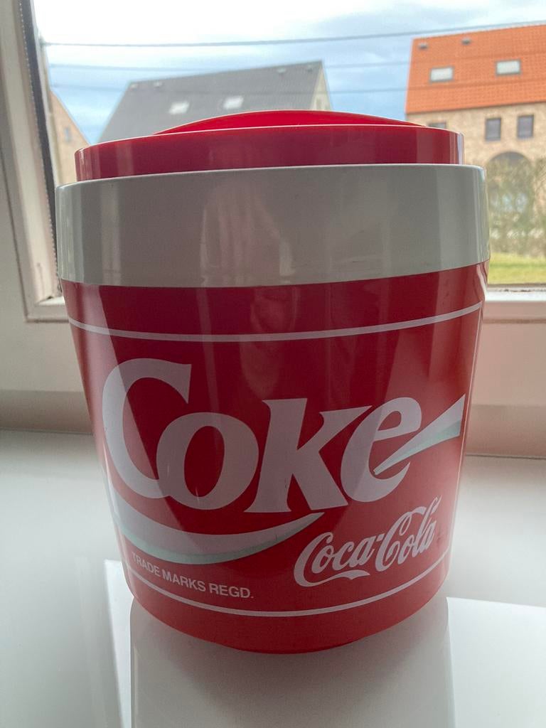 Vintage Coca Cola ijs emmer (Smidt-Imex, 1960s), Verzamelen, Merken en Reclamevoorwerpen, Zo goed als nieuw, Ophalen of Verzenden