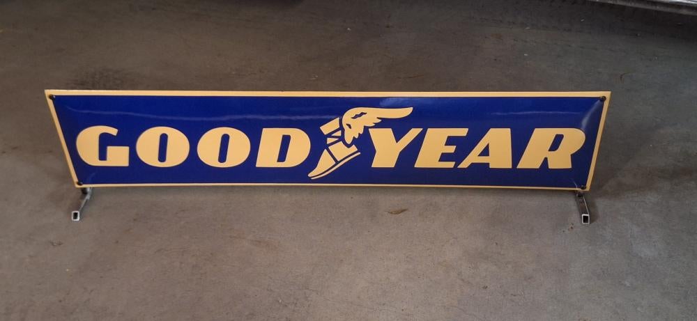 Nieuw emaille reclame bord Goodyear, Good Year banden., Verzamelen, Ophalen of Verzenden, Zo goed als nieuw, Reclamebord