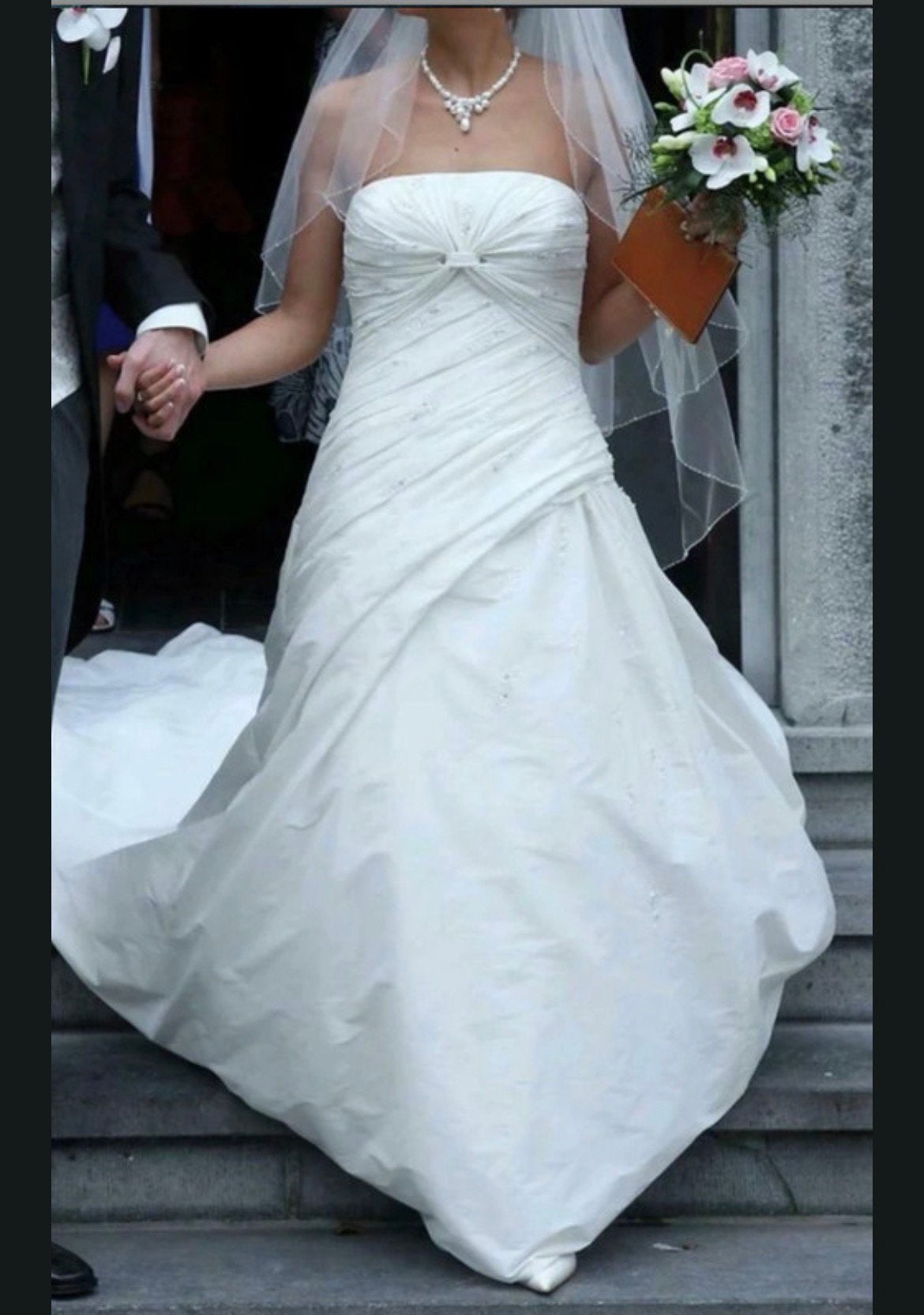 Eblouissante Robe de Mariée taille 34 avec strass Swarovski, Enlèvement ou Envoi, Comme neuf, Robe de mariée