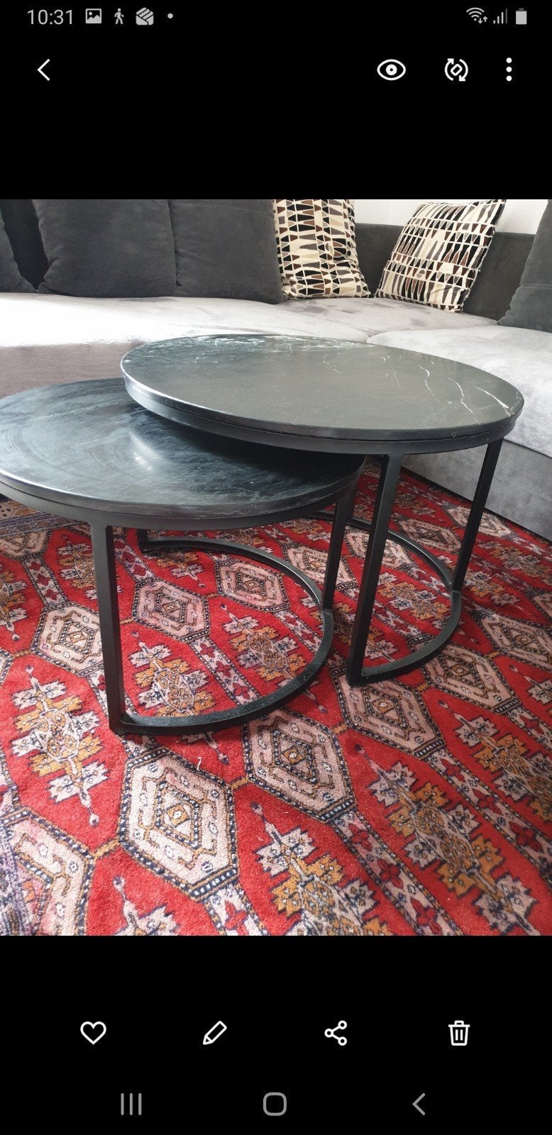 deux tables basse en marbre, Maison & Meubles, Enlèvement
