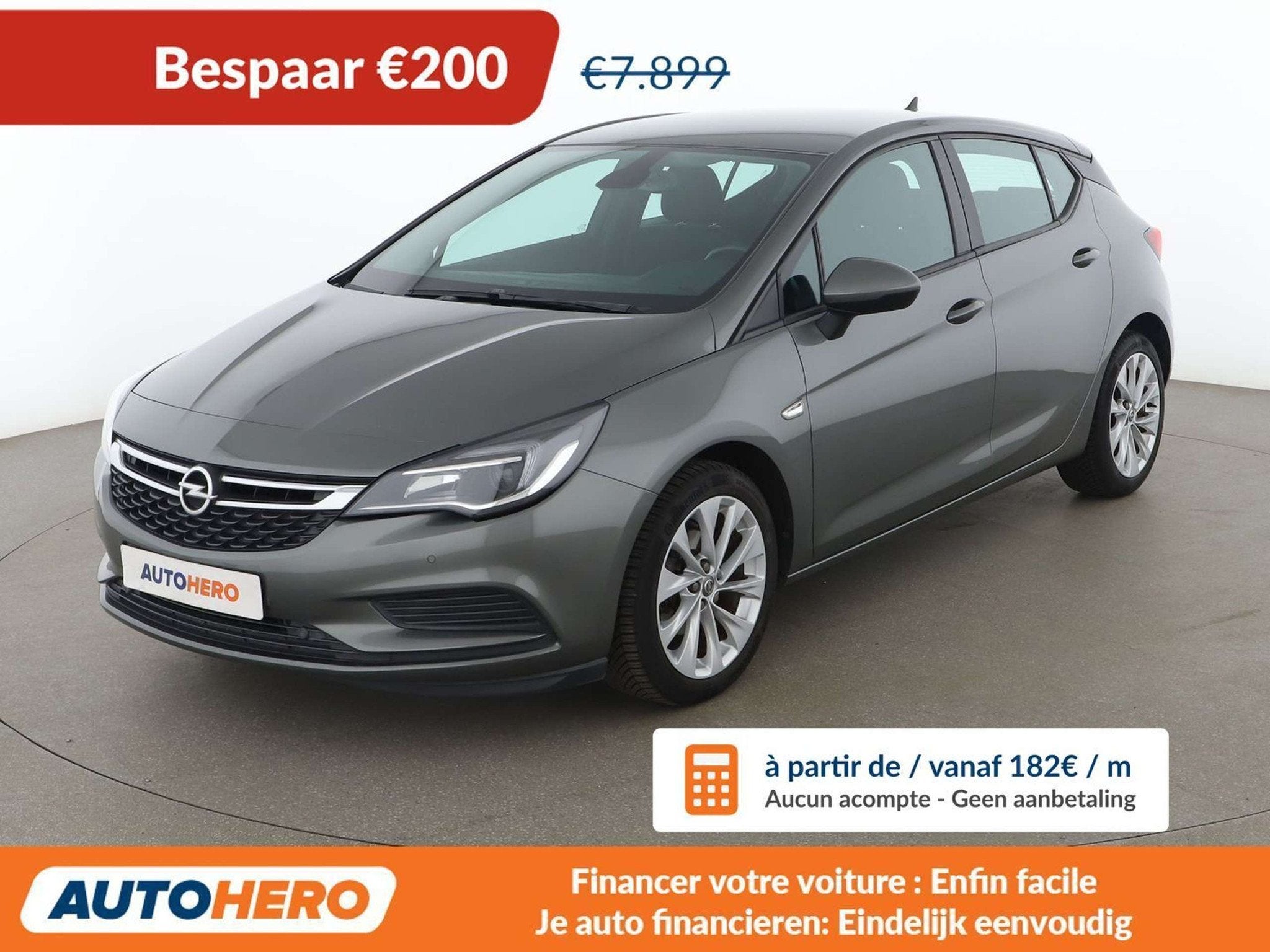 Opel Astra 1.4 Edition (bj 2017), Auto's, Voorwielaandrijving, Stof, Gebruikt, Zwart