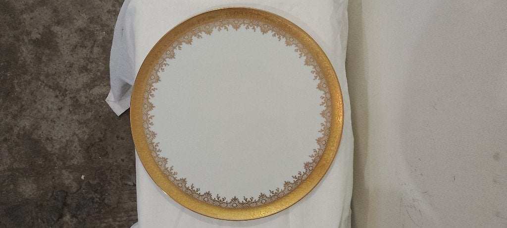 Plat d'apparat DW Karlsbad porcelaine incrustée OR FIN, Antiquités & Art, Antiquités | Porcelaine, Enlèvement ou Envoi