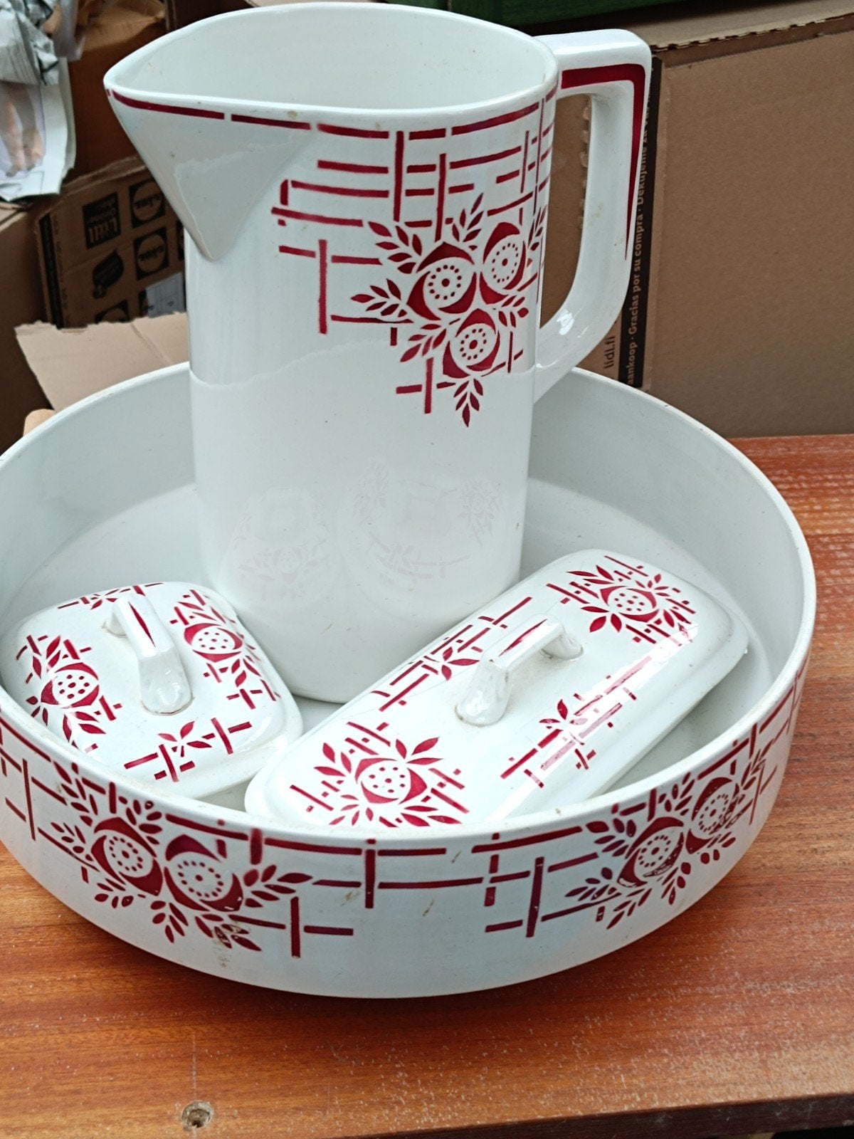Lampet set 4 delig, Antiek en Kunst, Ophalen