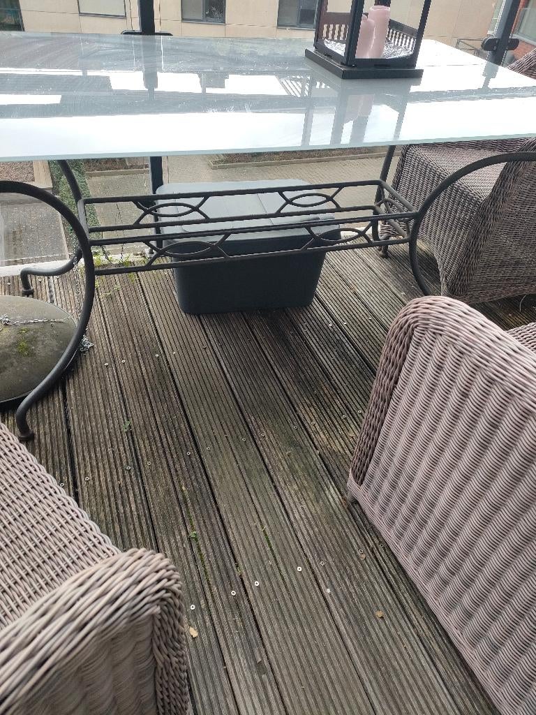 elegante terras/tuintafel, Jardin & Terrasse, Tables de jardin, Enlèvement, Utilisé, Rectangulaire, Métal