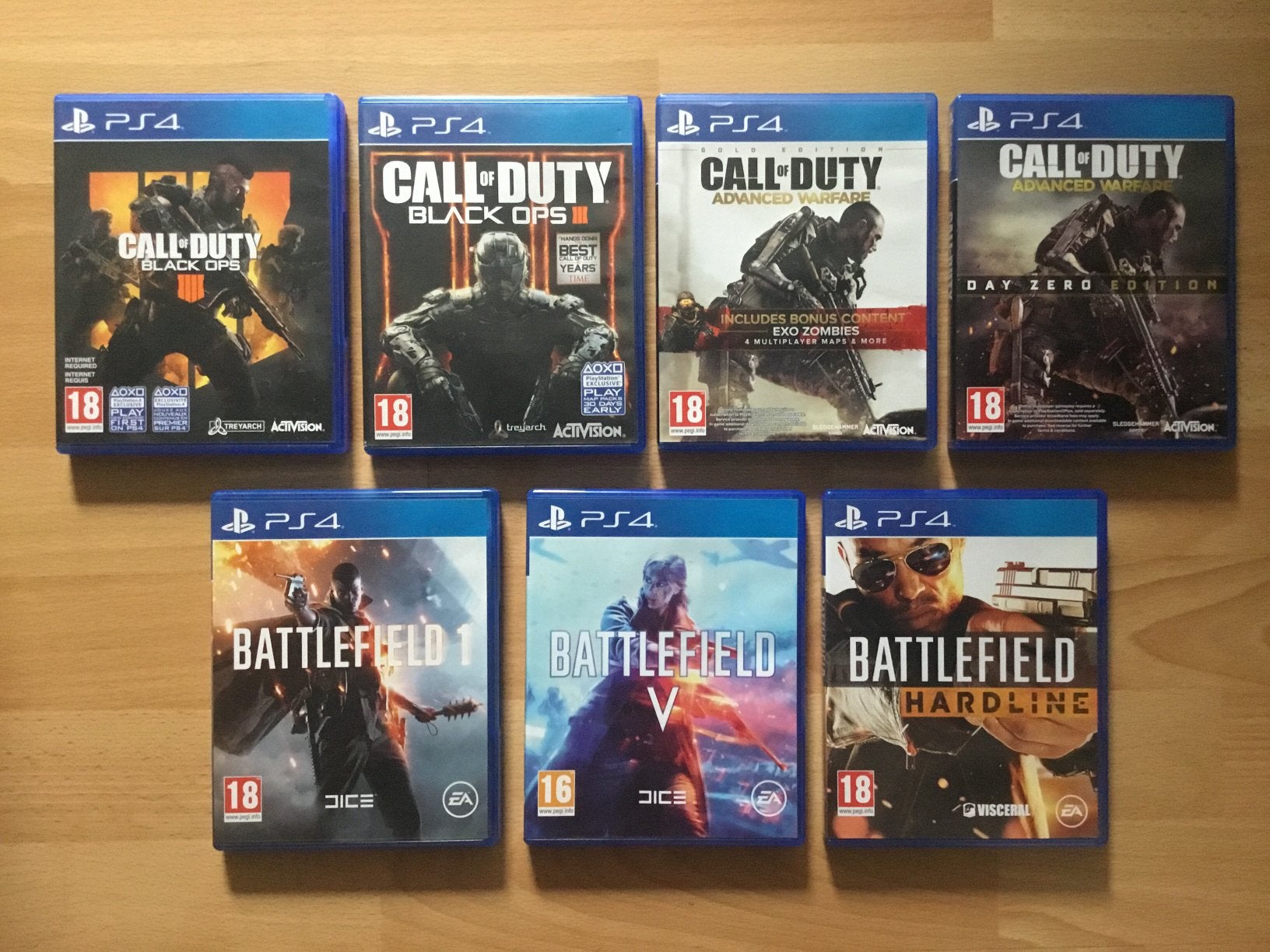 PS4 games Call Of Duty en Battlefield, Enlèvement ou Envoi, Comme neuf