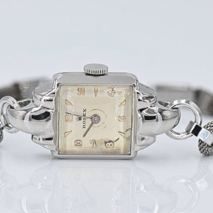 Rolex dames "cocktail" horloge – 14K wit goud, Handtassen en Accessoires, Horloges | Dames, Rolex, Polshorloge, Ophalen of Verzenden