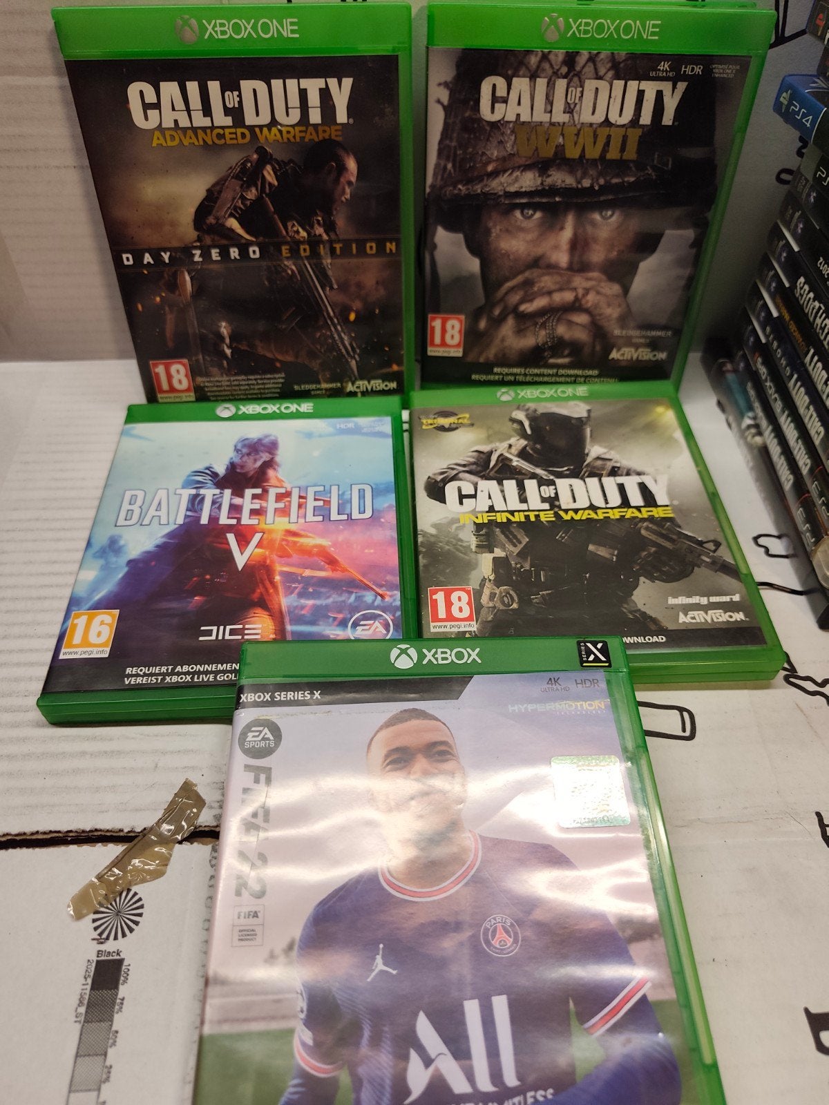 4 spelen Xbox one en fifa Xbox x, Ophalen of Verzenden
